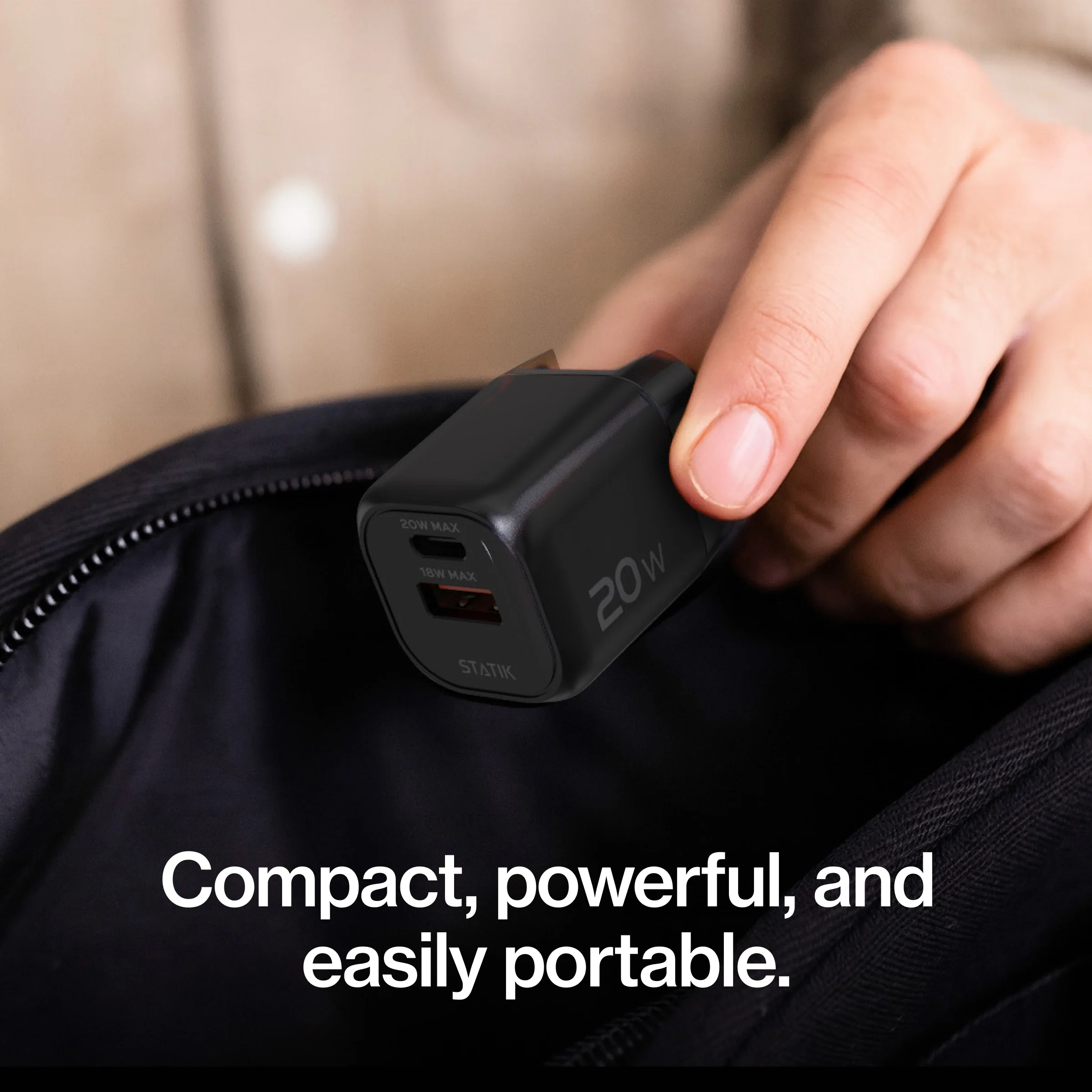 20W GaN Charger Global | Includes 3 International Plug Adapters (EU, UK, AU) - Image 9