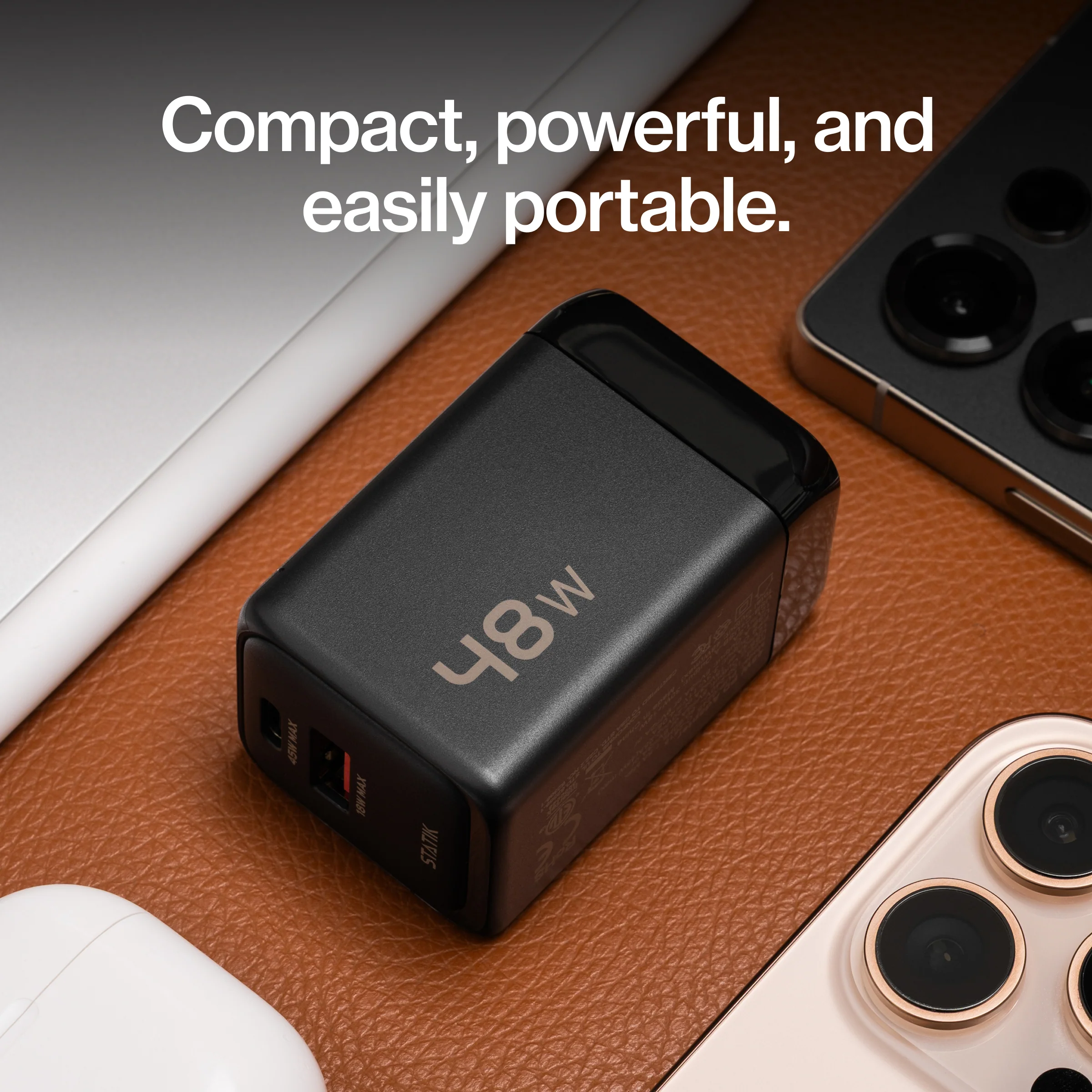 48W GaN Power Adapter | 2 Port Wall Charger | Universal & Compact - Image 9