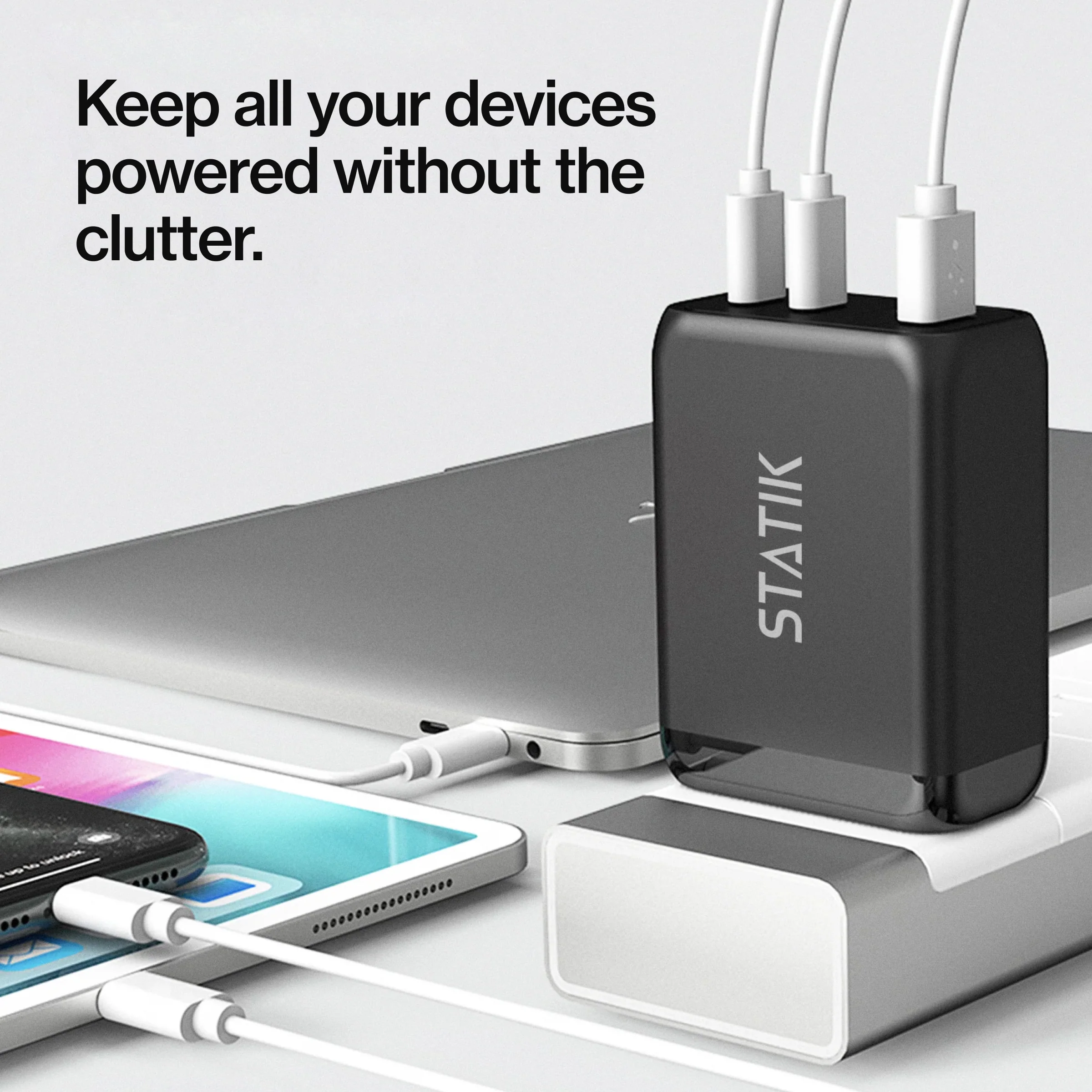 65W GaN Power Adapter | 3 Port Wall Charger | Universal & Compact - Image 4