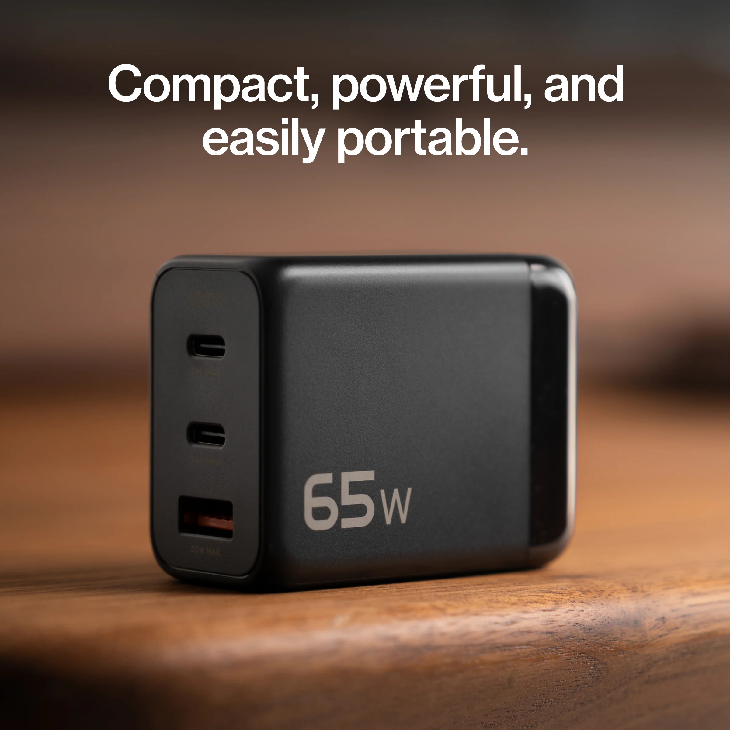 65W GaN Power Adapter | 3 Port Wall Charger | Universal & Compact - Image 9