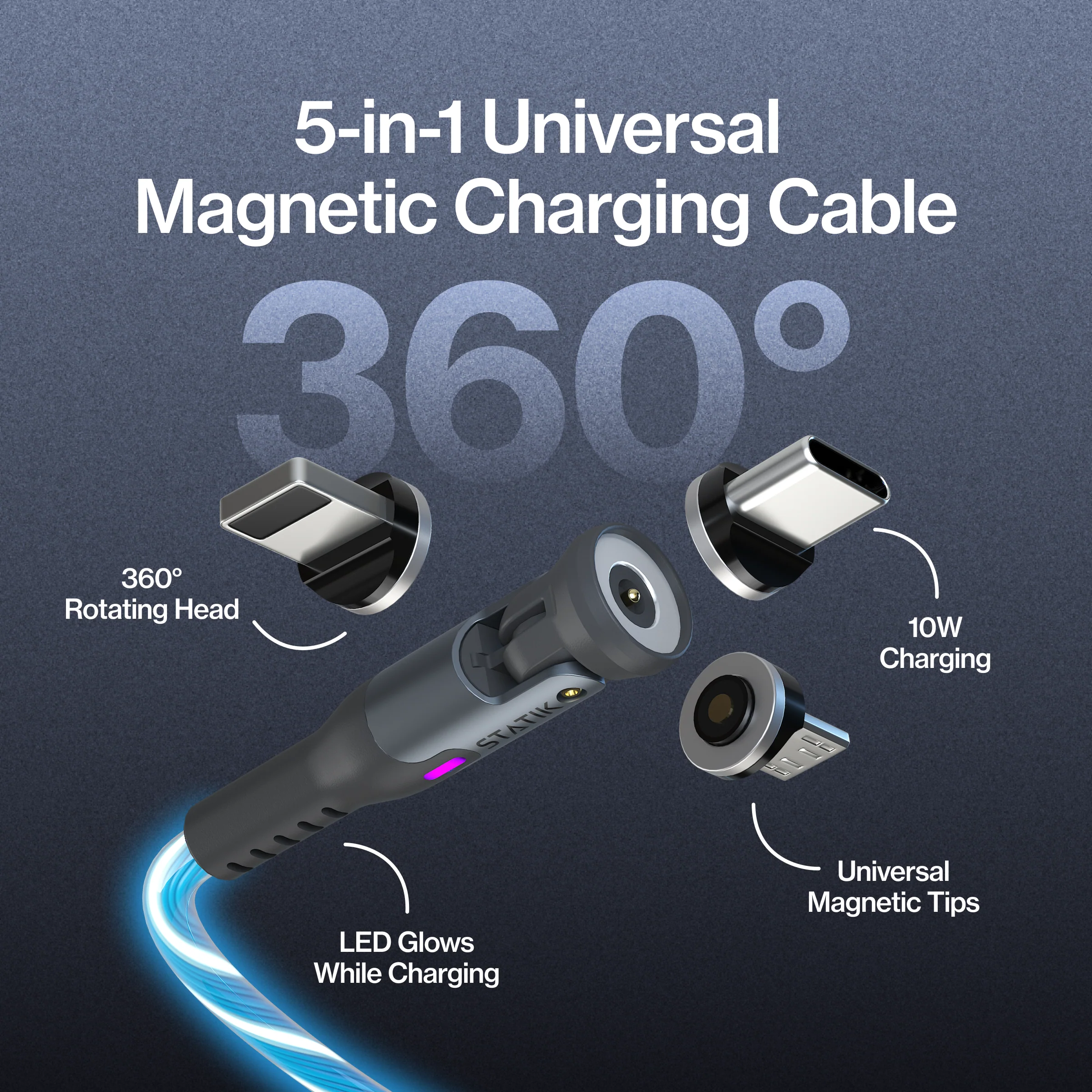 GloBright® 360 | Universal Magnetic Charge Cable - Image 3