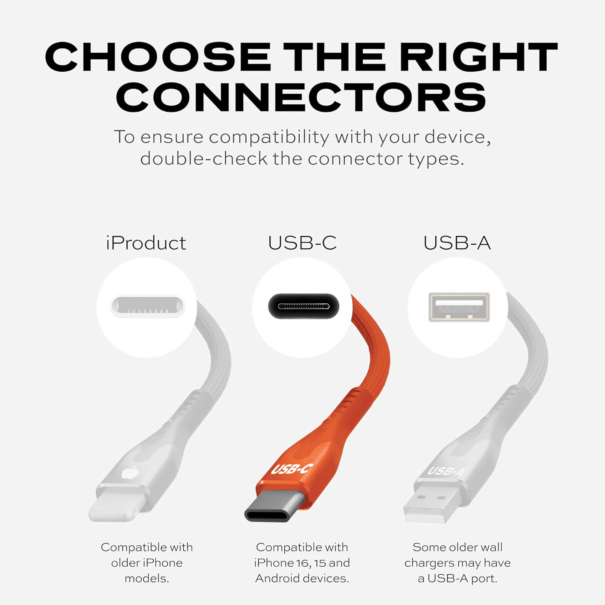 MagStack® Pro Blaze Orange | Fast Charge & Data Cable | Tangle-Free Magnetic Nylon - Image 7