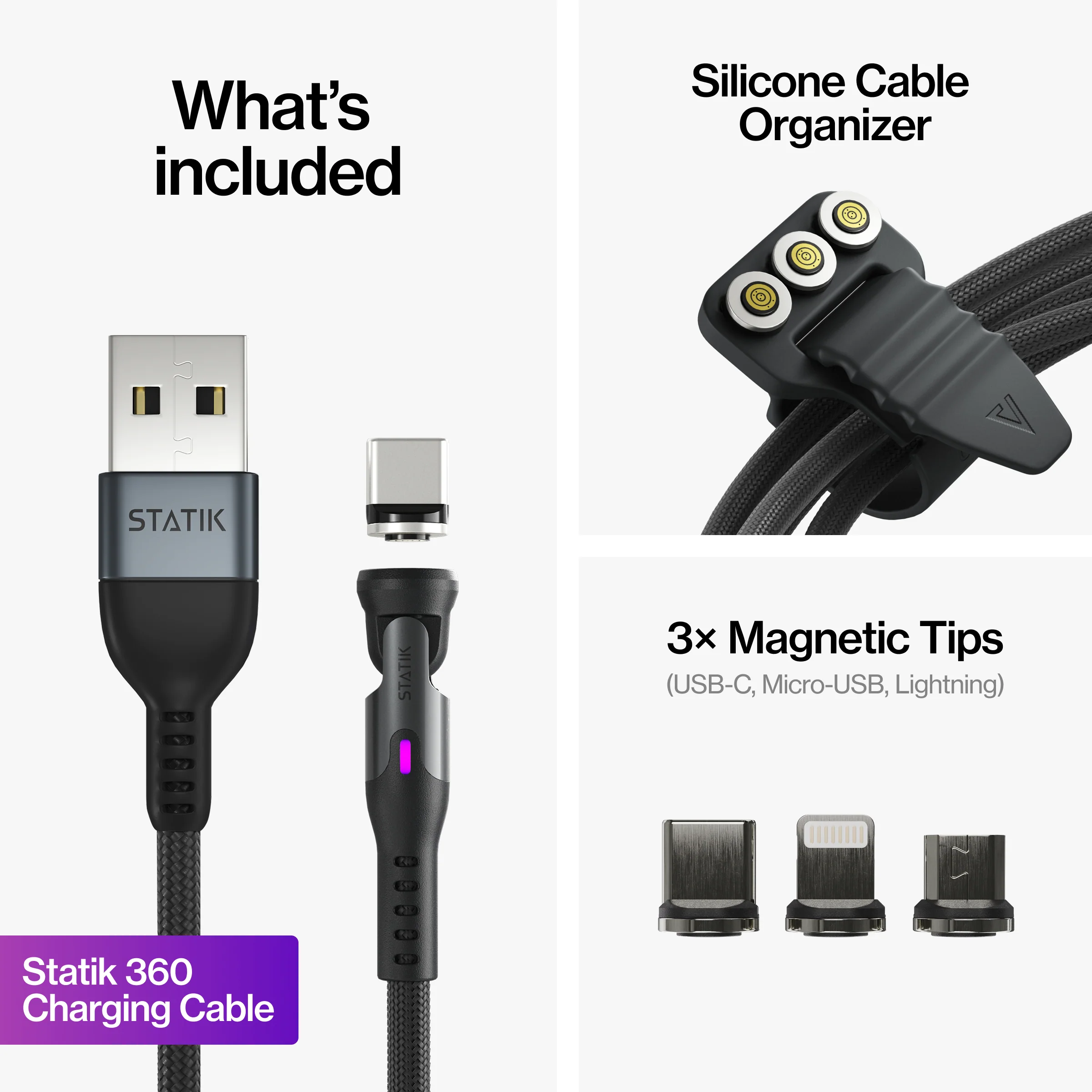 Statik® 360 | Universal Magnetic Charge Cable - Image 17