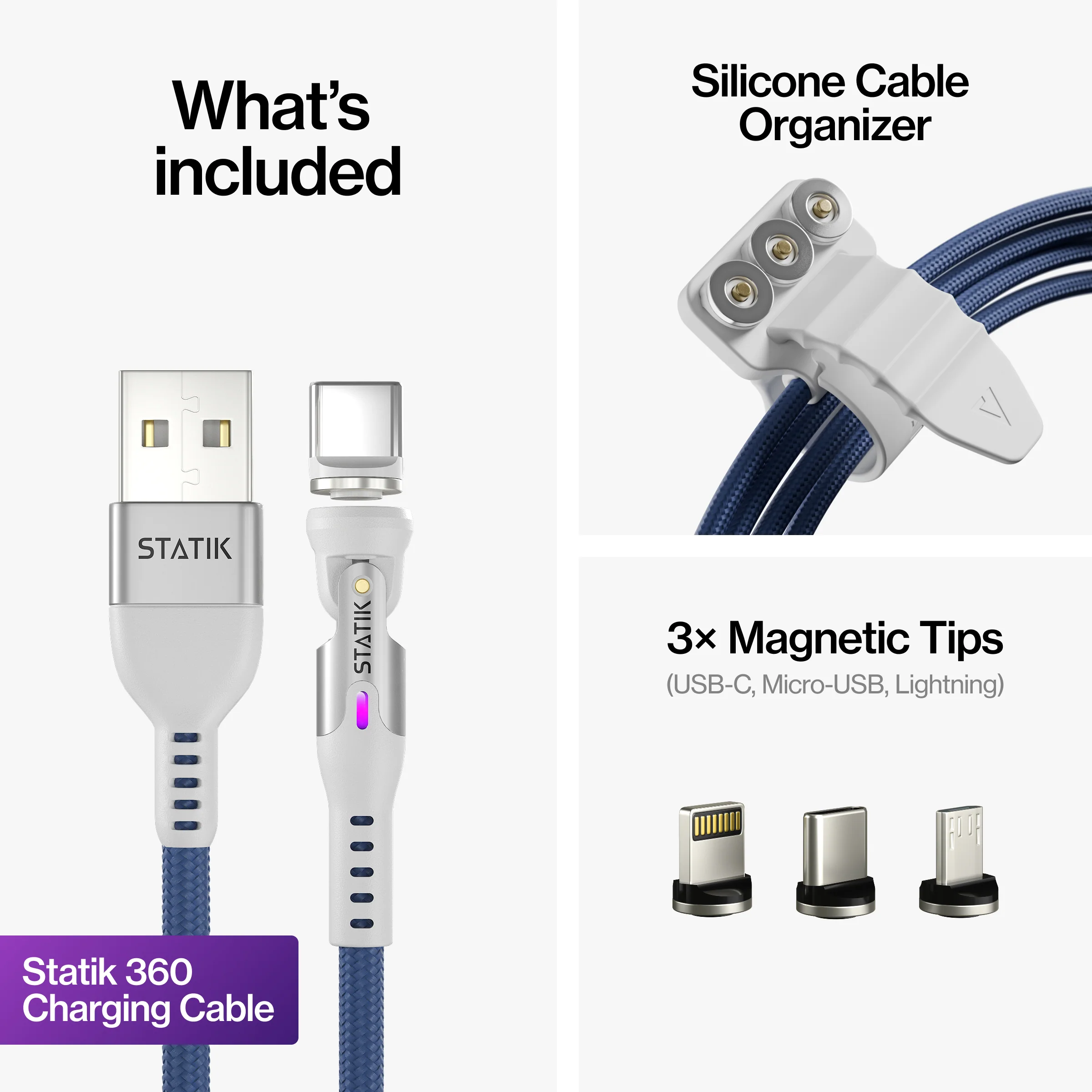 Statik® 360 | Universal Magnetic Charge Cable - Image 27