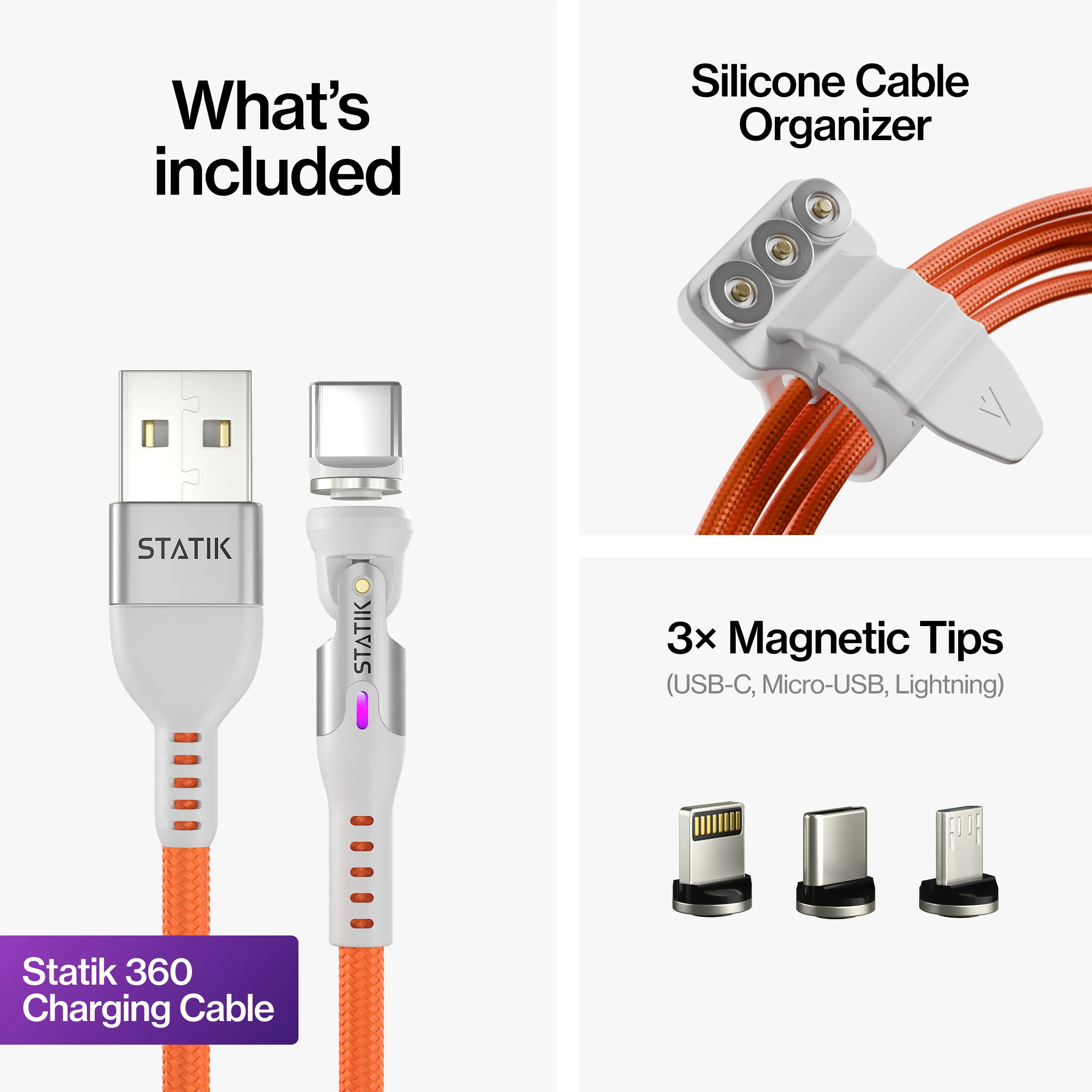 Statik® 360 | Universal Magnetic Charge Cable - Image 7
