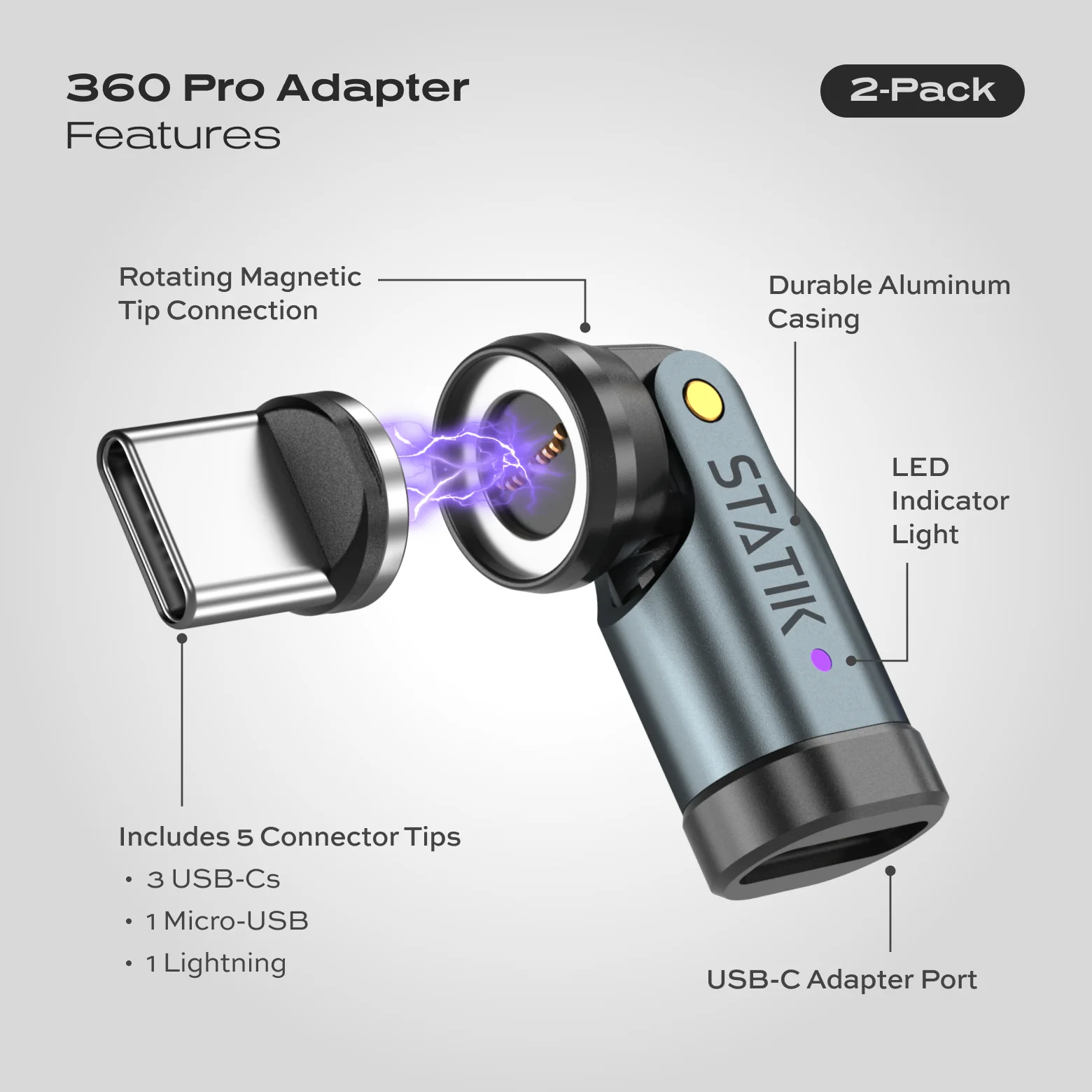 Statik 360 Pro Adapter | Universal | 2 Adapters + 3 Extra Tips - Image 4